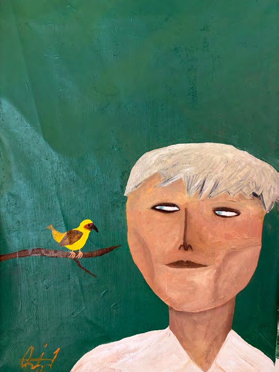Man Appreciating a Rüppell’s Weaver, 2026