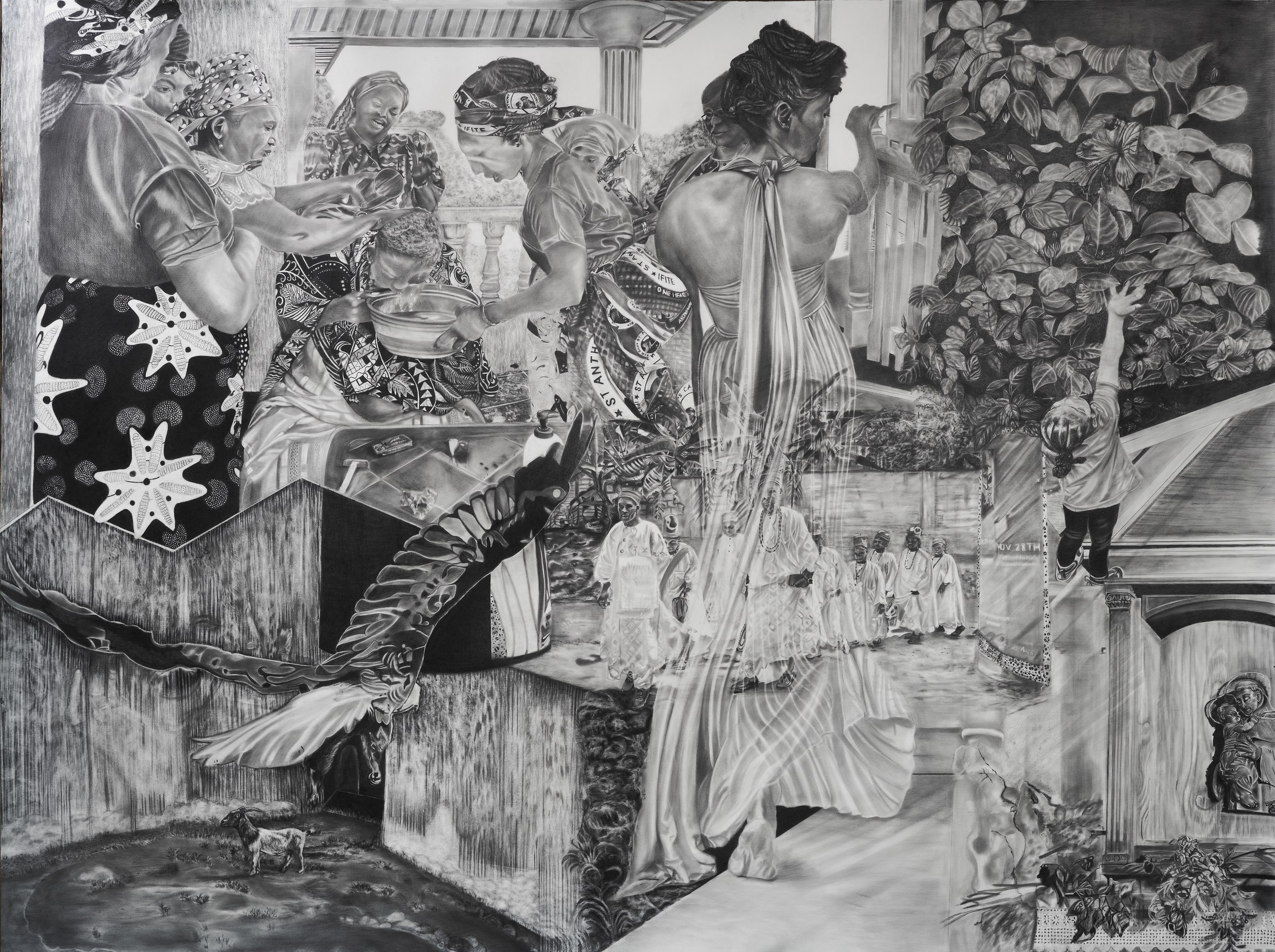 Ugonna Hosten, Graphite on paper